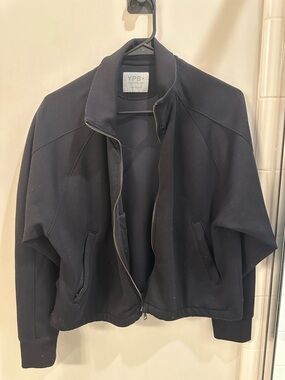 YPB Black Zip-Front Bomber Jacket